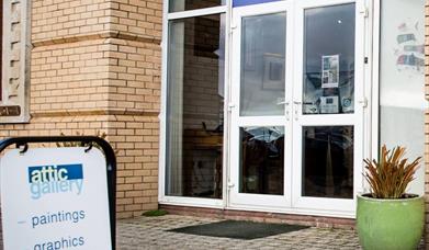 The entrance to Attic Gallery