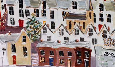 Promotional artwork for a childs christmas in wales