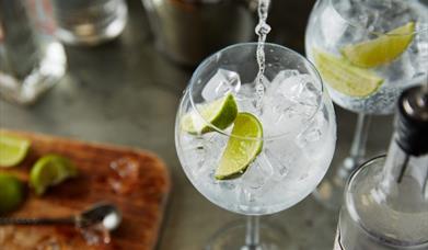 Cast Iron Grill and Bar gin and tonic