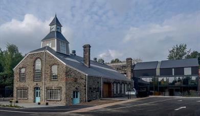 Penderyn Swansea Copperworks Distillery entrance and main building