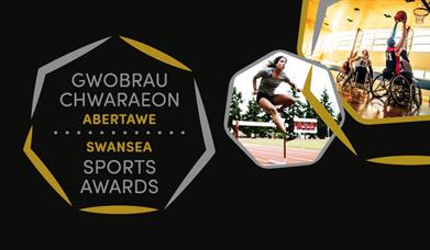 A person hurdling and a wheelchair basketball player