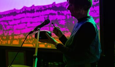 Tŷ Tawe musician on stage