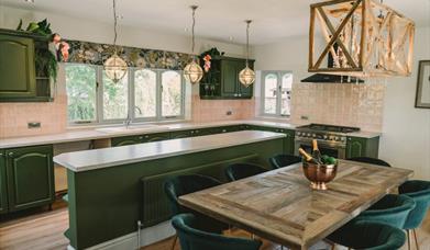 Green country kitchen