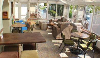 A photograph of inside Bank Farm Coffee Lounge's seating area.