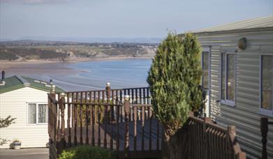 A caravan at Greenways of Gower