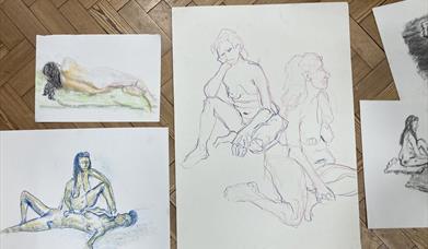 A selection of life drawing sketches