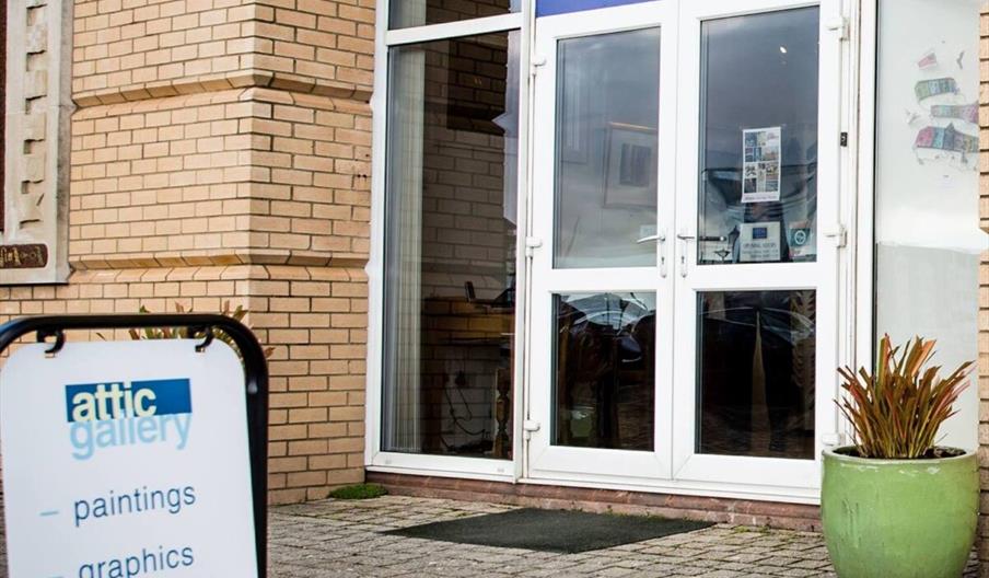 The entrance to Attic Gallery