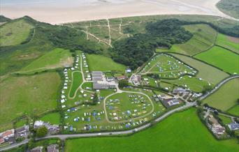Nicholaston Farm aerial view