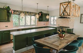 Green country kitchen