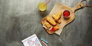 Cast Iron Grill and Bar childrens meal and colouring book
