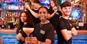 Bonnie Rogues Bar Staff making cocktails