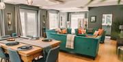 Maes Yr Haf dining and living area