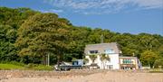 Oxwich Bay Hotel exterior view from beach