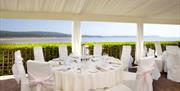 Oxwich Bay Hotel wedding reception area
