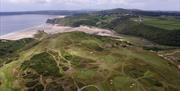 Pennard Golf Club aerial view of course