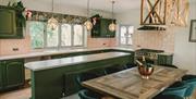Green country kitchen