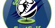 Swansea Footgolf logo, a round logo with a football and boot on it.